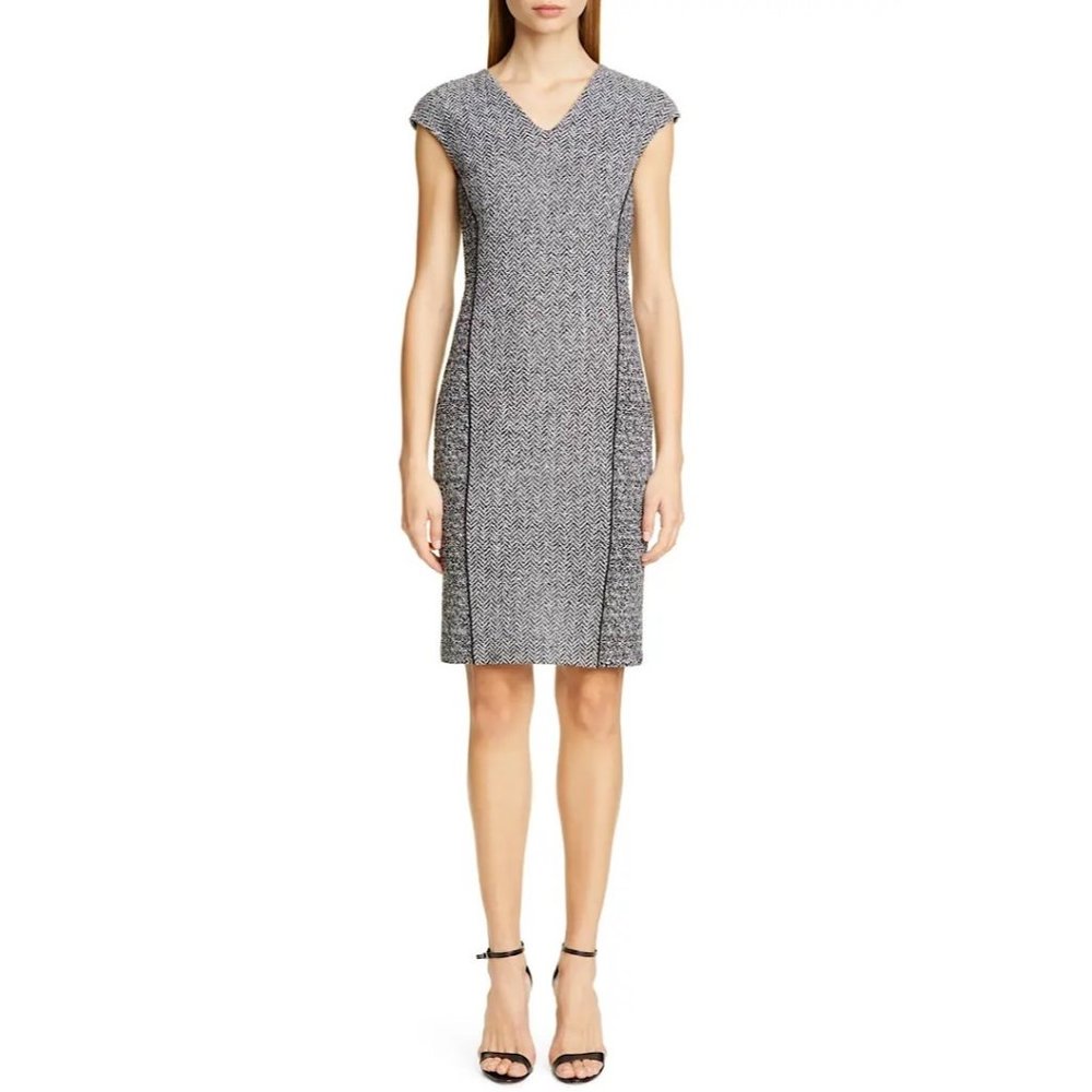 St. John Collection Gray Midi Dress